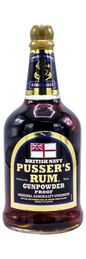 Pusser’s Rum Gunpowder Proof 750ml