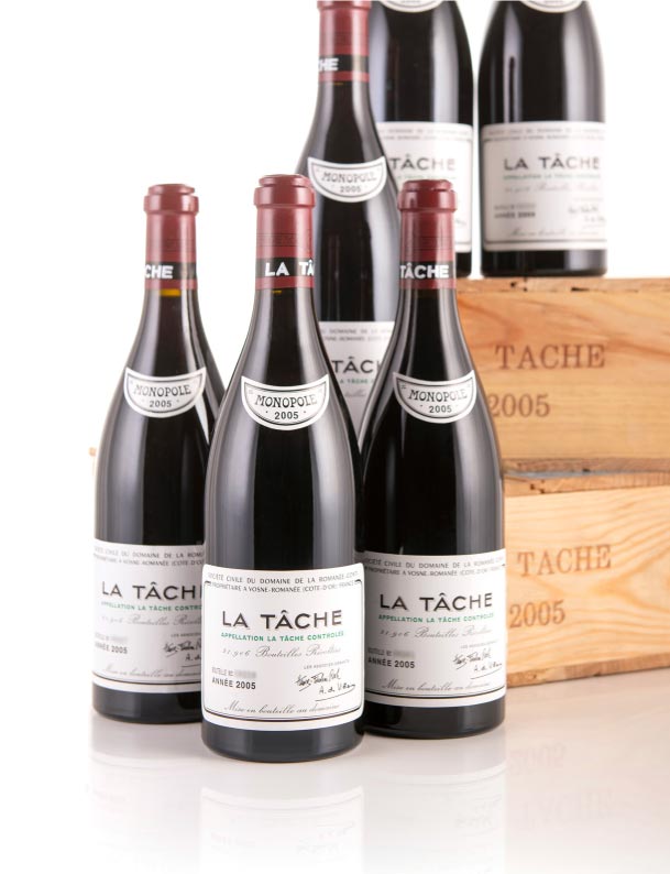 Lot 698A : 6 bottles 2005 DRC La Tache