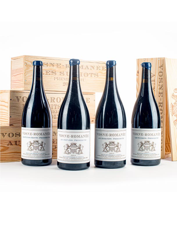 Lot 863: 1 bottle each 2016 Comte Liger-Belair Vosne Romanee Aux Reignots, Les Chaumes, Les Petits Monts, Les Suchots